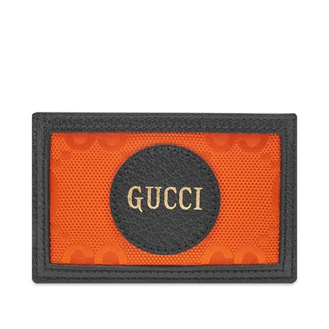 orange gucci card holder